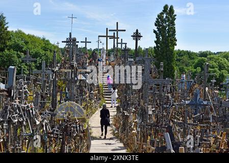 Hill of Crosses, near Siauliai, Lithuania, Europe Stock Photo