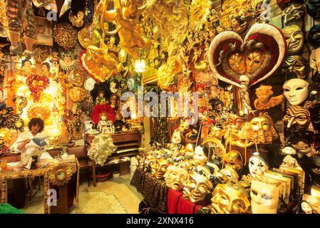 Tragicomica workshop, San Polo district, Venice, UNESCO World Heritage Site, Veneto region, Italy, Europe Stock Photo