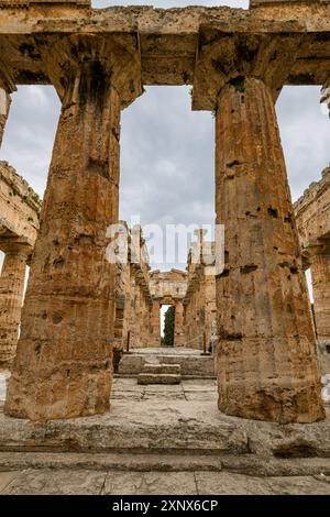 The Greek temples of Paestum, UNESCO World Heritage Site, Campania, Italy, Europe Copyright: MichaelxRunkel 1184-12310 Stock Photo