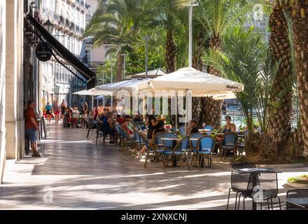 Bars on the Plaza de la Reina Queen Square, the main square in Valencia, Spain, Europe Copyright: NadiaxIsakova 1352-161 Editorial Use Only Stock Photo