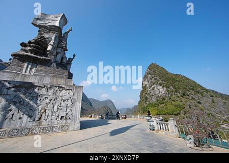 Viewing platform at the Youth Monument, Ha Giang Province, Vietnam Stock Photo