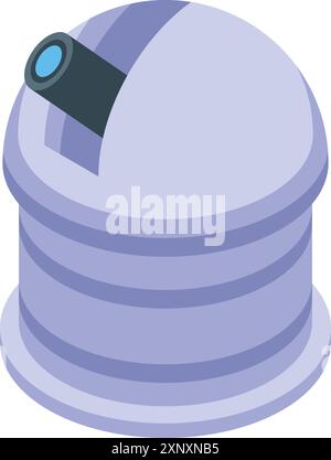 Observatory searching for new galaxies in an astronomy space exploration program Stock Vector