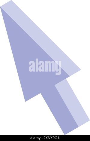 Simple 3d cursor is pointing to the top right corner of the frame Stock Vector