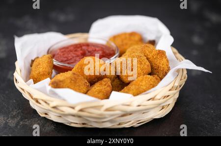 Chicken Nuggets as detailed close-up shot (selective focus) Stock Photo