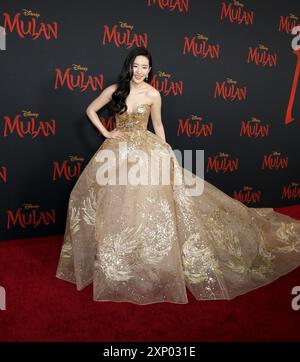 Yifei Liu at the World premiere of Disney's 'Mulan' held at the Dolby Theatre in Hollywood, USA on March 9, 2020 Stock Photo