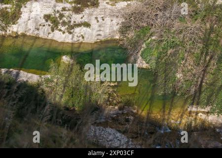 Beautiful canyon with river pools at Oriented Nature Reserve Cavagrande del Cassibile, Syracuse, Sicily, Italy Stock Photo