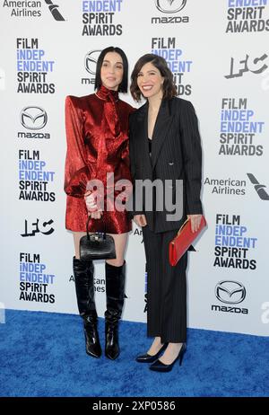 St. Vincent and Carrie Brownstein at the 35th Annual Film Independent Spirit Awards held at the Santa Monica Beach in Santa Monica, USA on February Stock Photo