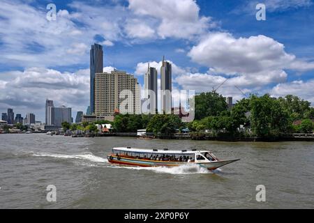 Chao Phraya River Water Taxi, Bangkok, Thailand Stock Photo