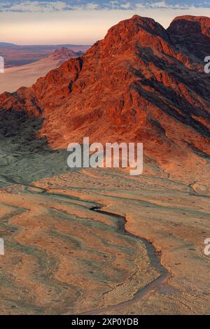 Aerial view of the desert landscape near Caineville featuring rugged ...