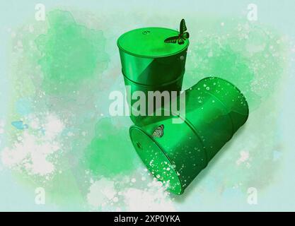 Oil, conceptual illustration. Stock Photo