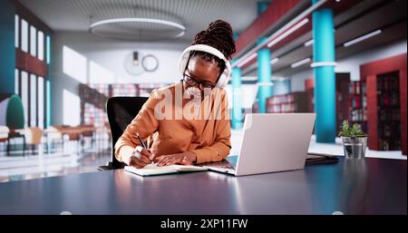 Student College In School Campus Using Laptop Computer Stock Photo