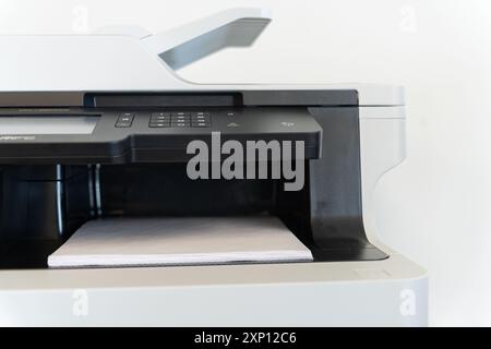 Multi function laser printer paper tray Stock Photo