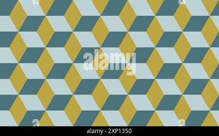 Abstract geometric cube background seamless pattern Stock Vector