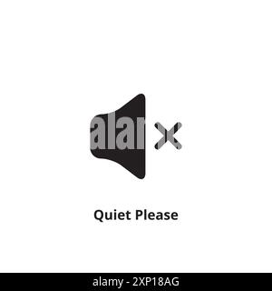 Keep silence symbol. Silent mode concept. Quiet please icon on white ...
