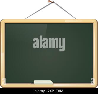 Green chalckboard. Empty school board. Classroom education Stock Vector