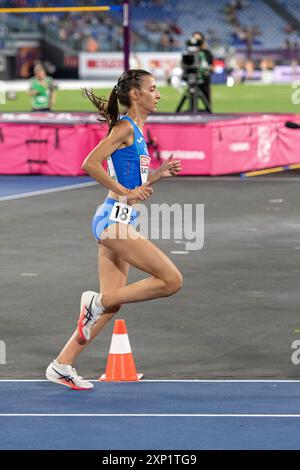 Nadia Battocletti (Italy), women's 10000m gold medal at European Athletics Championships Roma 2024, Olympic Stadium, Rome, Italy Stock Photo