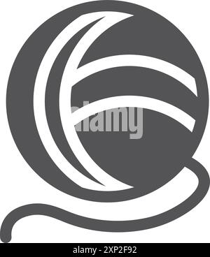 Yarn ball icon. Wool thread symbol. Knitting logo Stock Vector