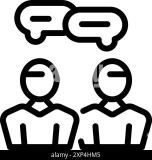 Two businessmen are having a conversation, exchanging ideas and thoughts Stock Vector
