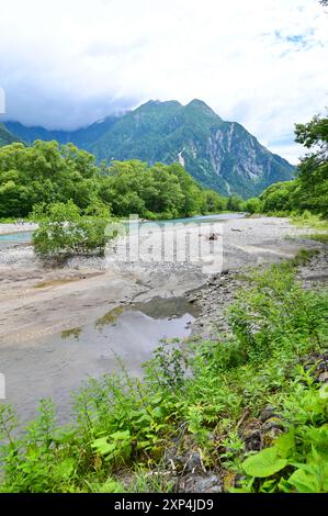 Alpine Landscape of Kamikochi in Nagano Prefecture, Japan Stock Photo