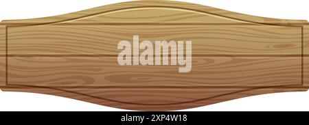 Wooden frame. Western game menu sign element Stock Vector