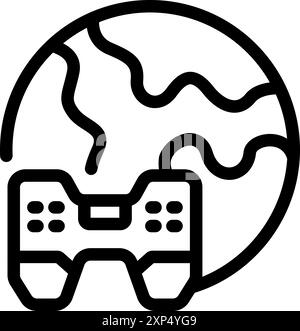 Gamepad connecting people around the globe, symbolizing the power of online gaming communities Stock Vector