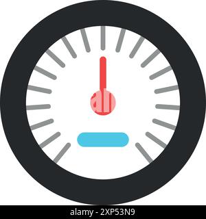 Speedometer color icon. Car control panel gauge Stock Vector