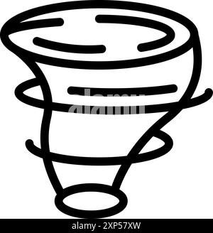 Powerful tornado is wreaking havoc with its intense wind flow Stock Vector