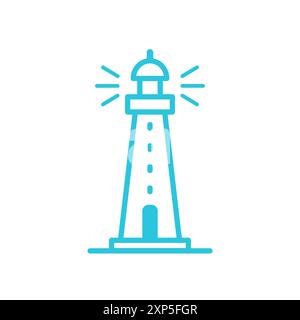 Lighthouse  icon, Isolated on white background. From blue icon set. Stock Vector