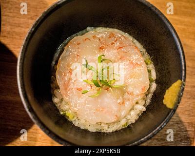 Rice dish in Michelin star restaurant, Taipei Stock Photo