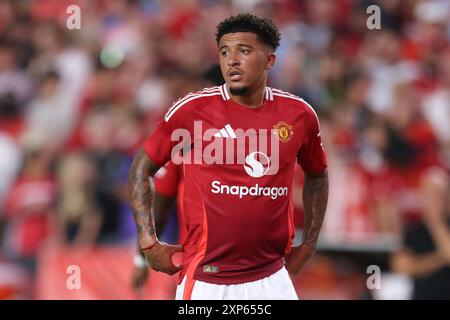Jadon Sancho #25 of Manchester United in action during the game