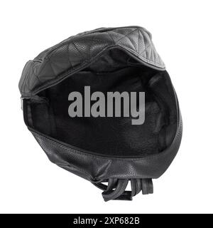 Close up of inside women bag compartments with two pockets. Roomy inner part of bag Stock Photo