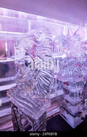 Ice Sculpture in Ice Bar Stock Photo - Alamy