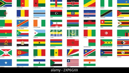 African all Country flag vector Stock Vector