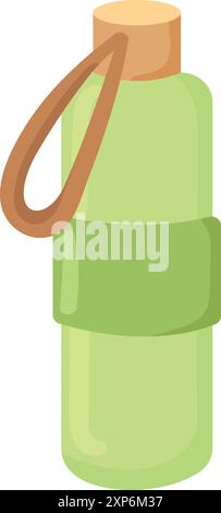 Reusable plastic bottle icon. Portable drink container Stock Vector