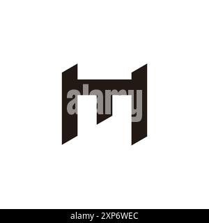 letter me abstract simple geometric logo vector Stock Vector