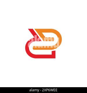 letter dd motion colorful line logo vector Stock Vector
