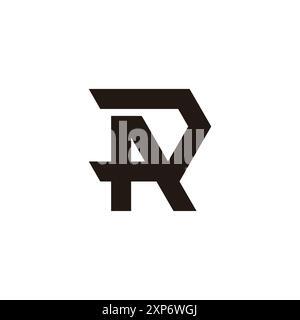 letter ar simple line geometric motion logo vector Stock Vector