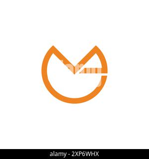 letter me abstract cat head logo vector Stock Vector