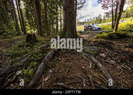 13 MUNSTER Gregoire, LOUKA Louis, Ford Puma Rally1, action during the Rally Finland 2024, 9th round of the 2024 WRC World Rally Car Championship, from August 1 to 4, 2024 at Jyvaskyla, Finland Stock Photo