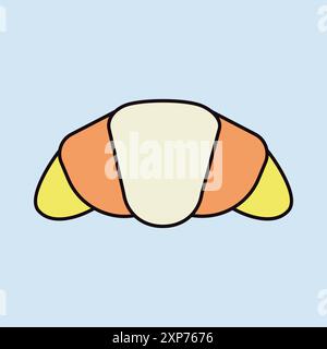 Croissant vector icon. Fast food sign. Graph symbol for cooking web site and apps design, logo, app, UI Stock Vector