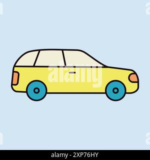Station wagon vector icon. Graph symbol for travel and tourism web site and apps design, logo, app, UI Stock Vector