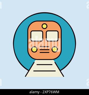 Subway underground metro train vector icon. Graph symbol for travel and tourism web site and apps design, logo, app, UI Stock Vector