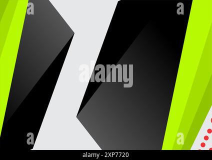 green and black background letter z Stock Vector