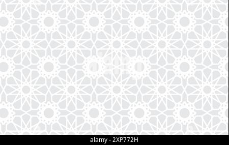 Islamic decorations navy white color ornate background Stock Vector