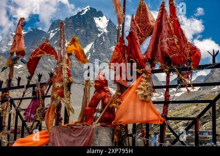 July25th2024, Himachal Pradesh, India. Statue of Lord Shiva with an