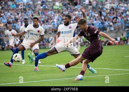 Columbus, Ohio, USA. 3rd August, 2024. Chelsea FC defender Reece James (24). Manchester City plays Chelsea in an international friendly match at Ohio Stadium. Credit: Kindell Buchanan/Alamy Live News Stock Photo