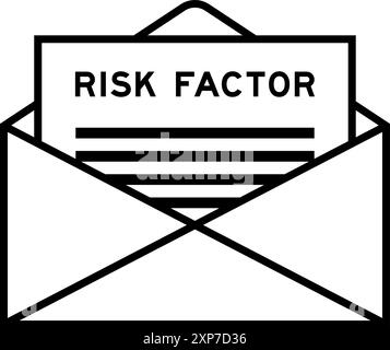 Envelope and letter sign with word risk factor as the headline Stock Vector