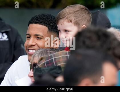 Manchester, UK. 4th Aug, 2024. Savinho Manchester City's latest men's signing is unveiled at the Etihad Stadium, Manchester. Picture: Andrew Yates/Sportimage Credit: Sportimage Ltd/Alamy Live News Stock Photo