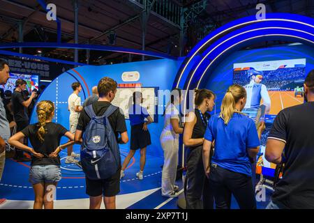 FRANCE. PARIS (75) (19TH DISTRICT) PARIS 2024 OLYMPIC GAMES. DURING THE OLYMPIC GAMES, THE 'CLUB FRANCE', LOCATED IN THE GRANDE HALLE DE LA VILLETTE, Stock Photo