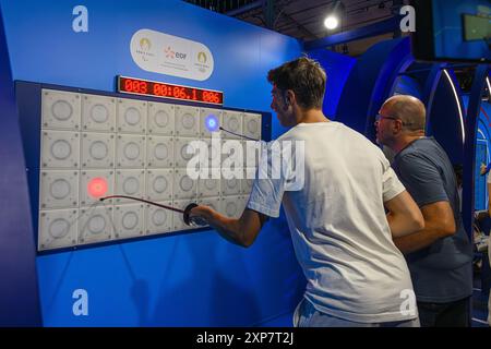 FRANCE. PARIS (75) (19TH DISTRICT) PARIS 2024 OLYMPIC GAMES. DURING THE OLYMPIC GAMES, THE 'CLUB FRANCE', LOCATED IN THE GRANDE HALLE DE LA VILLETTE, Stock Photo